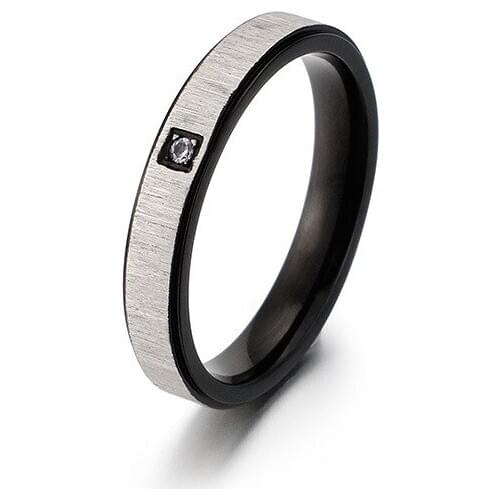 New titanium steel jewelry Korean version of the simple black frosted single ring unisex couple ring