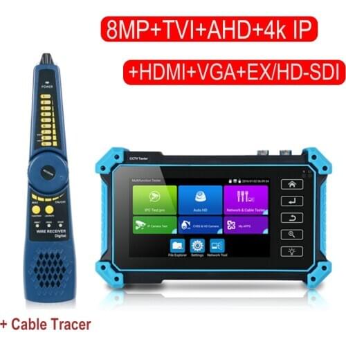 Newest CCTV Tester IPC-5200 Plus Full 8MP IP CVI TVI AHD SDI Analog 6 IN 1 VGA & 4K HDMI input IP Camera Tester