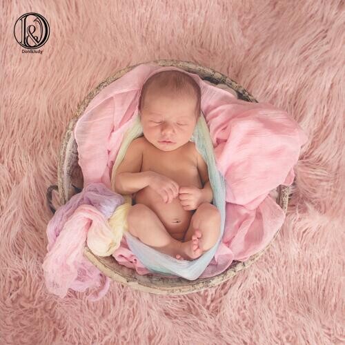 Don&Judy 100x75cm Blanket Photography Props Faux Fur Long Pile Background Photo Shoot Props Newborn Photography Accessories