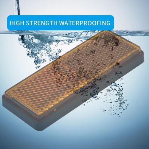 Orange 3.5x8.8cm Oblong Rear Reflector Pack of 10 Trailer Fence /Gate Post