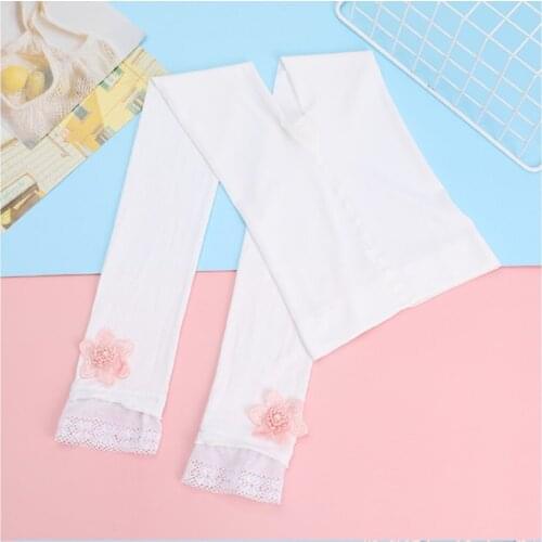 2020 autumn Korean small and medium sized childrens pants printed silk satin childrens bottom pants new childrens wear