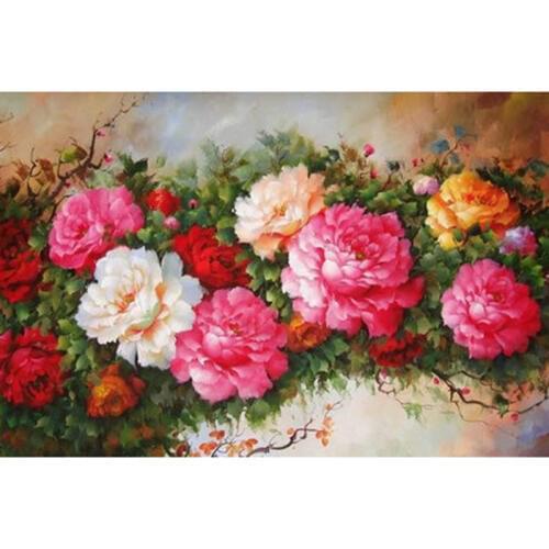 Full square/Round drill Diamond embroidery Colorful flowers 5D DIY diamond Painting Cross Stitch Rhinestone Mosaic decor HYY