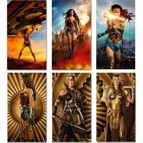 Justice League Movie Poster Wonder Woman Wall Decoration Canvas Print Painting Cuadros for Bedroom Living Room Home Decor Mural