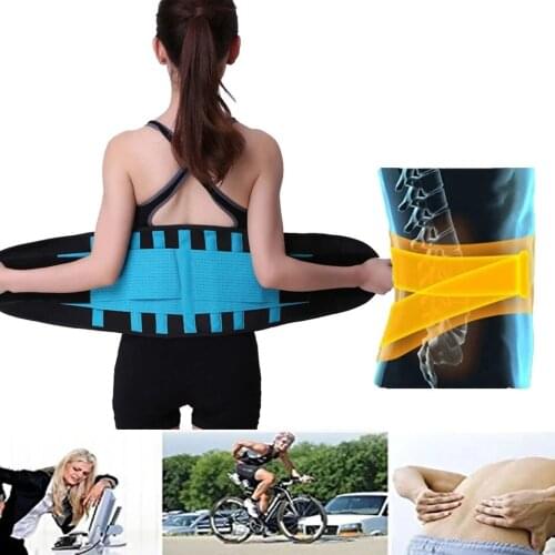Adjustable Lumbar Back Brace Support Belt Lower Back Pain Relief Massage Band for Herniated Disc Sciatica Waist Belt