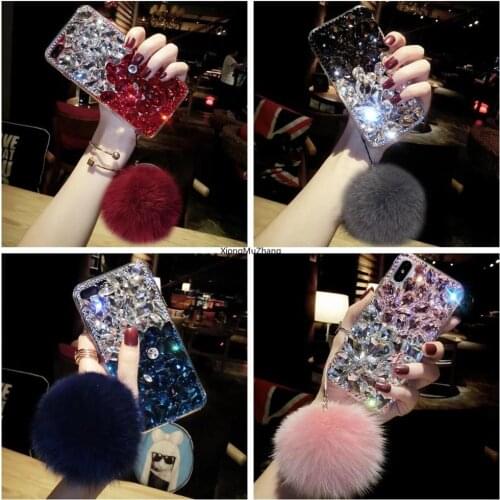 For Pixel 4A 4G Luxury 3D Diamond Fur Ball Soft Phone Case for Google Pixel 4XL 3 3XL 3A 3A XL 4 4A 5 5A 5G 6 6 Pro Crystal Case