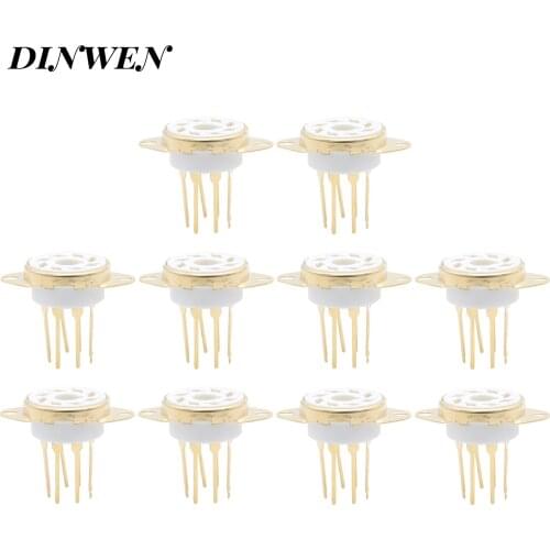 Chassis Mount 8 Pin K8A Octal Ceramic Tube Sockets Long Pins for KT88 KT66 6SN7 5AR4 GZ34 5881 6V6 5U4G 6550 6J7 6SJ7 10PC