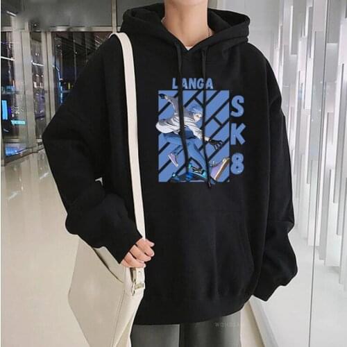 Fashion Japan Anime SK8 The Infinity Langa Hoodies Men Streetwear Pullovers Harajuku Infinity Skate Winter Patchwork Sweatshirt