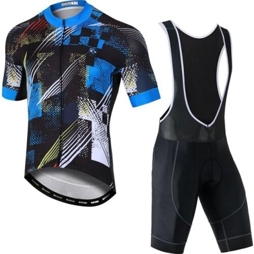 YOCENE Hot Selling Fashion Printing E-bike Wear High Elasticity Triathlon Jersey Set OEM Bicycle Clothing For Men