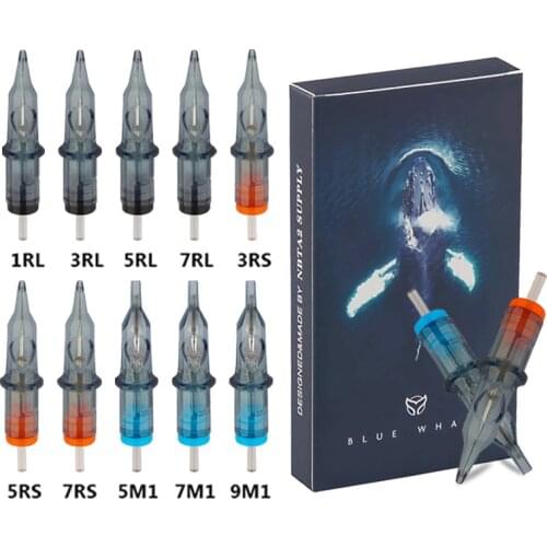 Cartridge Tattoo Needles RL RS RM M1 Disposable Sterilized Safety Tattoo Needles for Cartridge Tattoo Machines Grips 10Pcs