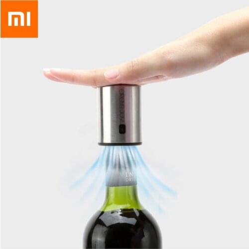 100% Original Xiaomi Smart Wine Stopper Stainless Steel Electric Stopper Wine Corks Mi Circle Joy Vacuum Memory Wine Stopper