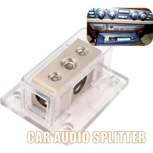 1x 2-Way Car Audio Solar Amp Modification Power Ground Distribution Block Ground Cable Distributor Car Amplifier Audio Splitter