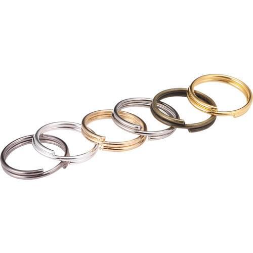 200pcs/lot 6 8 10 12 mm Gold Open Jump Rings Double Loops Split Rings Connectors For Jewelry Findings Making DIY Supplies