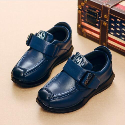 2020 New Boys Classic Casual Shoes Pu Leather Loafers Moccasins Solid Anti-slip Kids Childrens Shoes For Toddler Boys 26-37