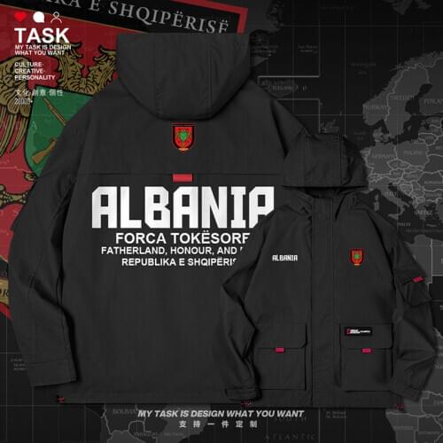 Republic of Albania ALB Albanian men jacket hooded Land Force logo army fan printed nation fashion new clothing clothes autumn