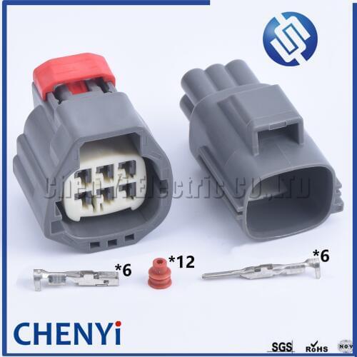1 set 6 Pin 7282-5553-10 7283-5553-10 Electric Gasoline Pump Plug Waterproof Electronic Fuel Pump Assembly Wire Sockets