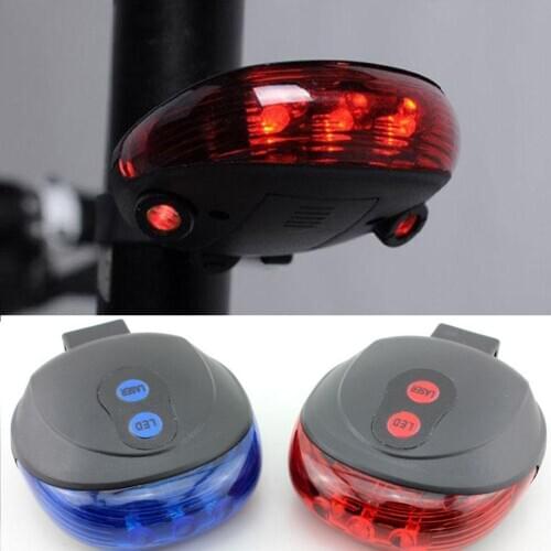 HOT Mini 5 LED Bicycle Tail Light Flash Mode Mountain Bike Rear Lights Tail Warning Lamp Waterproof Safety Warning Cycling Light
