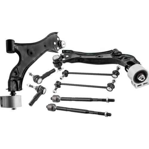 Control Arms Suspension Kit Lower w/ Ball Joints Sway Bar Links Tie Rods for Chevrolet Equinox for GMC 15779960, 15779961