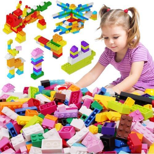 Bulk Sale Mini Size Building Blocks 350-700pcs DIY Construction Bricks Colorful Classic Assemble Figures Block Toys For Children