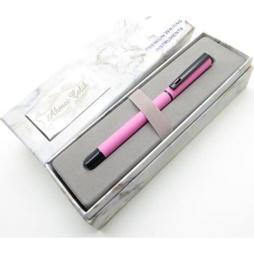 Wings Marble R168 Pastel Pink Roller Pen | İsme Special Pen | Gift Pen