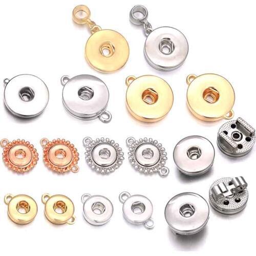 Fashion 037 Jewelry Findings Fit 18mm 12mm Snap Button Bracelet Jewelry Accessories Christmas Gift DIY Jewelry Necklace Pendant