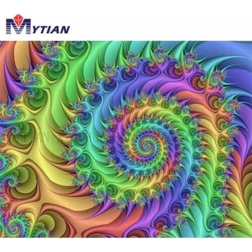 MYTIAN 5d Diamond Painting,Tie-Dye,Swirls,Retro,Beight and Colorful,Diamond Embroidery Art Kit,Mosaic Needlework Home Decoration