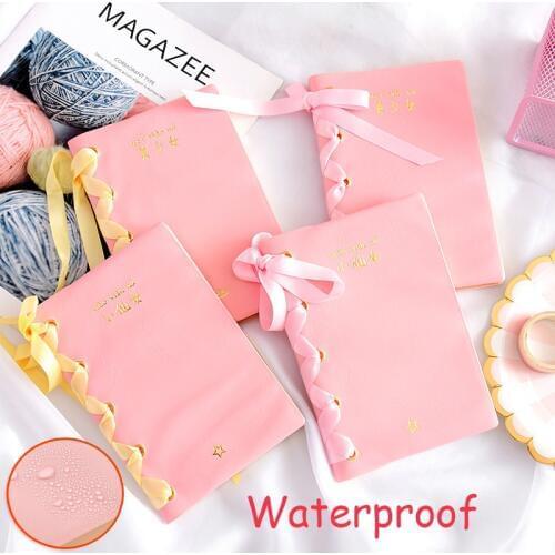 New Arrival Waterproof Notebook Cute Lovely pink girl Diary Planner Notepad for School Office Supplies Kawaii Stationery Gift