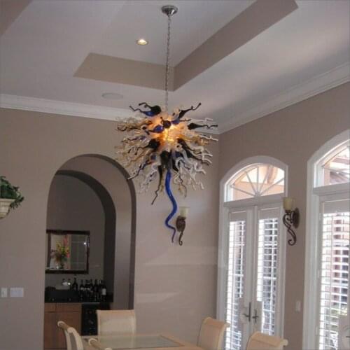 Wholesale Wedding Design Multi Colored Crystal Led Chandelier Light Blown Murano Glass Ceiling Lights Designer