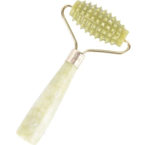 1pcs Facial Massage Roller Plate Double/Single Heads Jade Stone Massager Eye Face Neck Thin Lift Relax Slimming Tools
