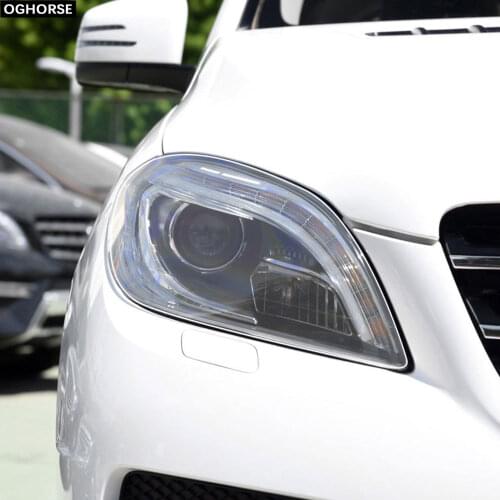 2 Pcs Self Healing TPU Transparent Stickers Car Headlight Protective Film for Mercedes Benz ML Class W166 2012-2015 Accessories