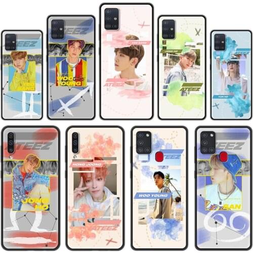 Silicone Cover for Samsung Galaxy A32 A52 A72 4G A12 A21S A51 A71 5G A21 EU A31 A41 Luxury Phone Case Shell ATEEZ