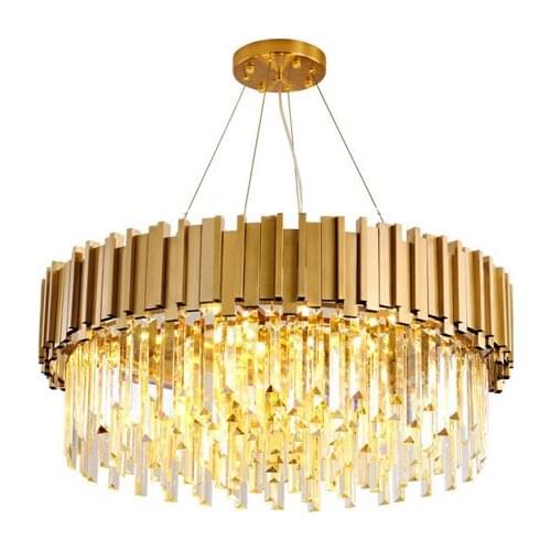 Modern Art Deco Crystal Clear Designer LED Chandelier Lighting Lustre Suspension Luminaire Lampen For Bedroom