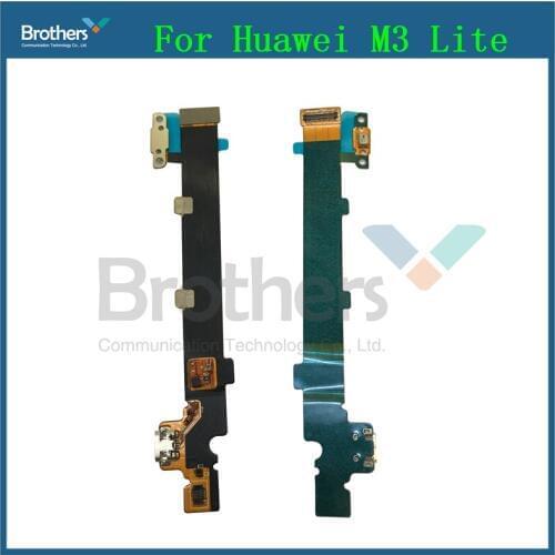 USB Charging Dock Flex Cable for For huawei M3 lite tablet Charger Dock with Microphone