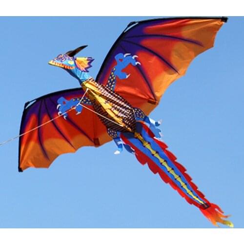 47x55 inch Large 3D Cartoon Dragon Kite Pterosaur Dinosaur Flying Kites With Tail 328ft Kite Line for Kids Adults Outdoor Sports