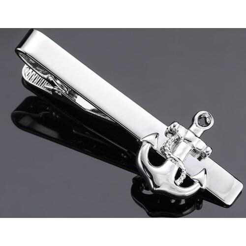 High quality metal tie clip new fashion jewelry Navy anchor tie clip pin mens wedding party clothing tie badge gift