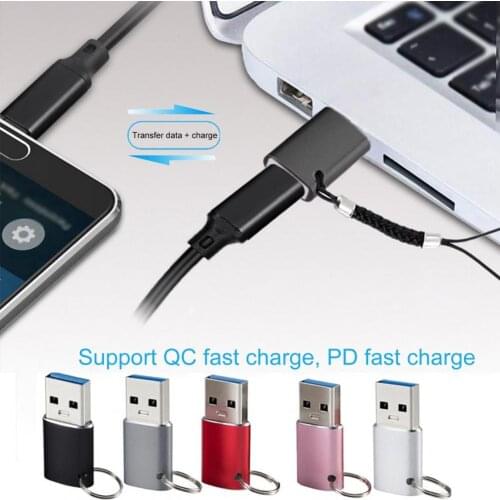 Charger Adapter Charging Data Transmission Aluminum Alloy Type-c Female to USB 3.1 Converter for Mobile Phone Accessories