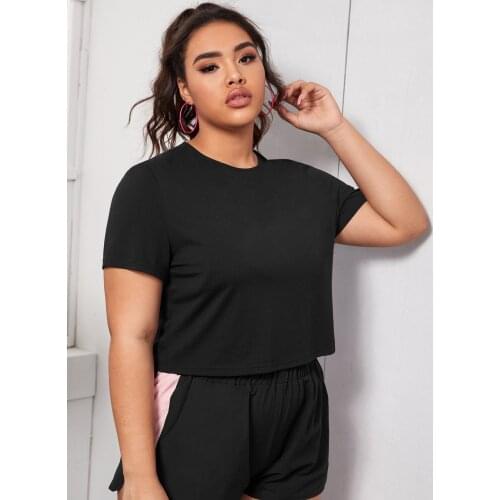 2021 back cross sexy womens spring summer new fashion womens solid loose Short Sleeve T-Shirt Large