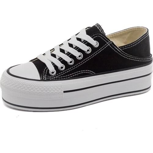 2021Womens Vulcanize Shoes Casual Low Incrementar CutHalf Drag White Shoes Ladies Lace Up Breathable Walking Canvas