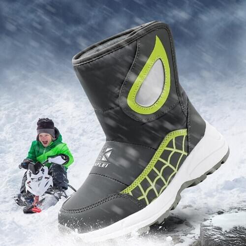 2020 Winter Big Boys Snow Boots Keep Warm 50% wool Shoes Non-slip Waterproof Kids Boys Boots Size 29-38 Botas