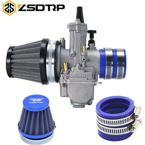 ZSDTRP PWK21 24 26 28 30 32 34mm Motorcycle Carburetor Air Filter Adapter Set for 50-250cc Racing Motos Go Kart Carbs