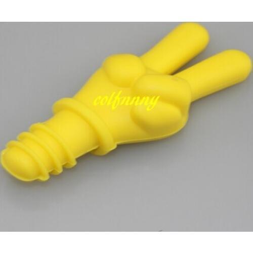 10pcs/lot Free Shipping Victory Gesture Finger Wine Bottle Stopper RED Wine Bottles Cork Plug Kitchen Bar Tool