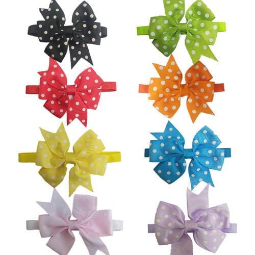 50pcs Pet Dog Grooming Product Dot Style Party Holiday Puppy Dog Cat Bow Tie Adjustable Dog Pet Collar Accessories Dog Supplier