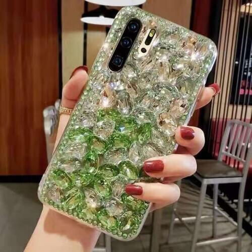 Rhinestone Case Diamond Bling Pink Phone Cover coque for Samsung Galaxy A71 A51 M40S A21 A01 A70S A20S A10S A50 A30S A50S Cases