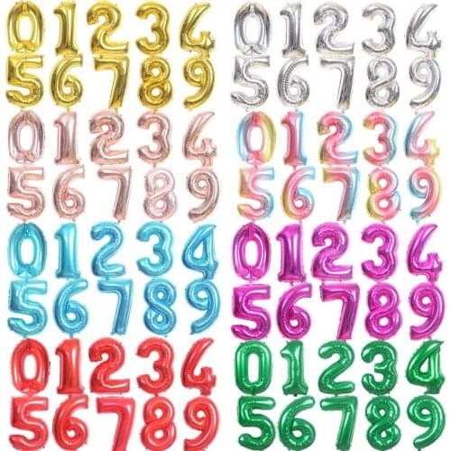 34 Inch Digital Aluminum Balloons Adult Children Holiday Birthday Party Anniversary Balloon Decoration