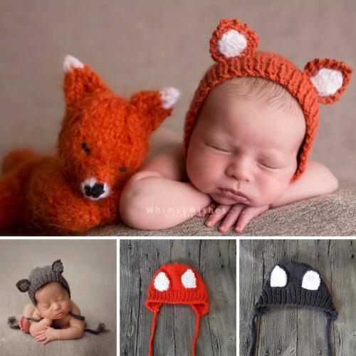 New childrens photography clothing baby photo hat full moon hundred days baby photo clothing small fox shape