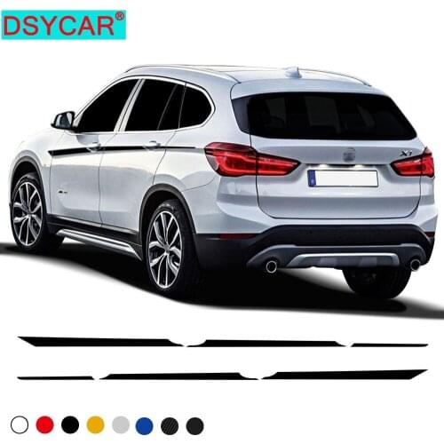 DSYCAR 1Set Car Door Decals Stickers Waist Line Side Stripe Decal Body Decor Sticker Car Exterior Decoration for BMW X1 F48