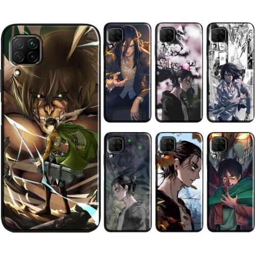Eren Yeager Shingeki no Kyojin Attack on Titan For Huawei Mate 20 Pro P Smart Z 2019 2021 For Huawei P20 P30 P40 Lite Fundas