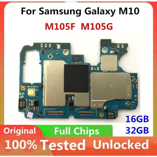 EU Version For Samsung Galaxy M10 M105F M105G 16GB 32GB Original Motherboard Unlocked With Full Chips Android Main Logic Board
