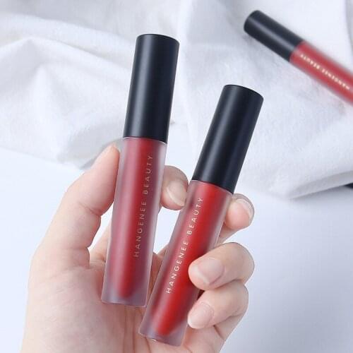 HANGENEE Velvet Matte Lip Glaze V09 Finished Matte Cheap Student V01 Beautiful Lipstick Makeup Lip Tint TSLM1