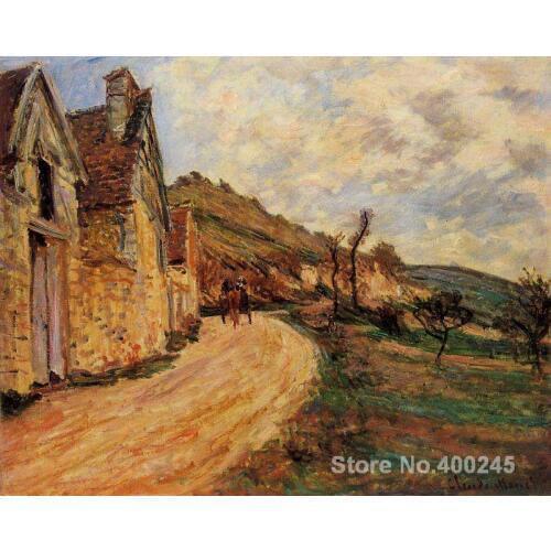 Canvas paintings Les Roches at Falaise near Giverny Claude Monet Art reproduction High quality Hand painted