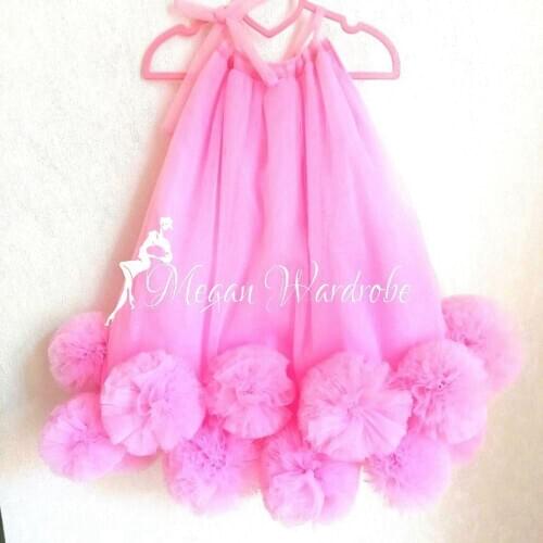 Lovely Fancy Puffy Strapless Tulle Dresses for Girls Long Kids Ball Gowns Vestido de Tulle Flower Girl Dresses for Wedding